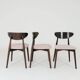 Dining Room chairs set of 6 pale pink Scandinavian design