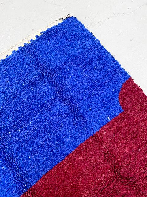 Burgundy, blue, young rug Handmade wool size 250cmx150cm