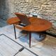 Teak table, vintage Scandinavian style from the 1960s, with hidden extension