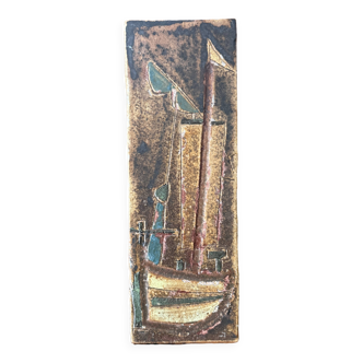 Ceramic plaque by the Argonauts, 1960, Vallauris