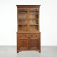 Antique English oak buffet/bookcase from 19th century with original glass
