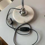 Vintage 70s chrome and marble lamp