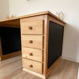Large solid oak desk