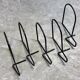 Set of 5 Vintage black wire metal Bookends, Minimalistic design
