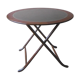 Round and folding bridge table