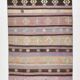 3x10 Pastel Pink & Brown Striped Kilim Runner Rug, 90x315Cm