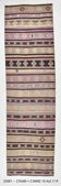 3x10 Pastel Pink & Brown Striped Kilim Runner Rug, 90x315Cm