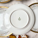 6 small vintage plates in golden white porcelain winterling bavaria