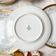 6 petites assiettes vintage en porcelaine blanche dorée winterling bavaria