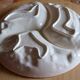 Large compartmented serving dish in earthenware - Relief decoration of vegetables
