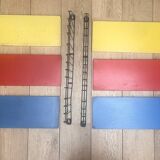 Tomado wall shelf pair – Mondrian colours – vintage