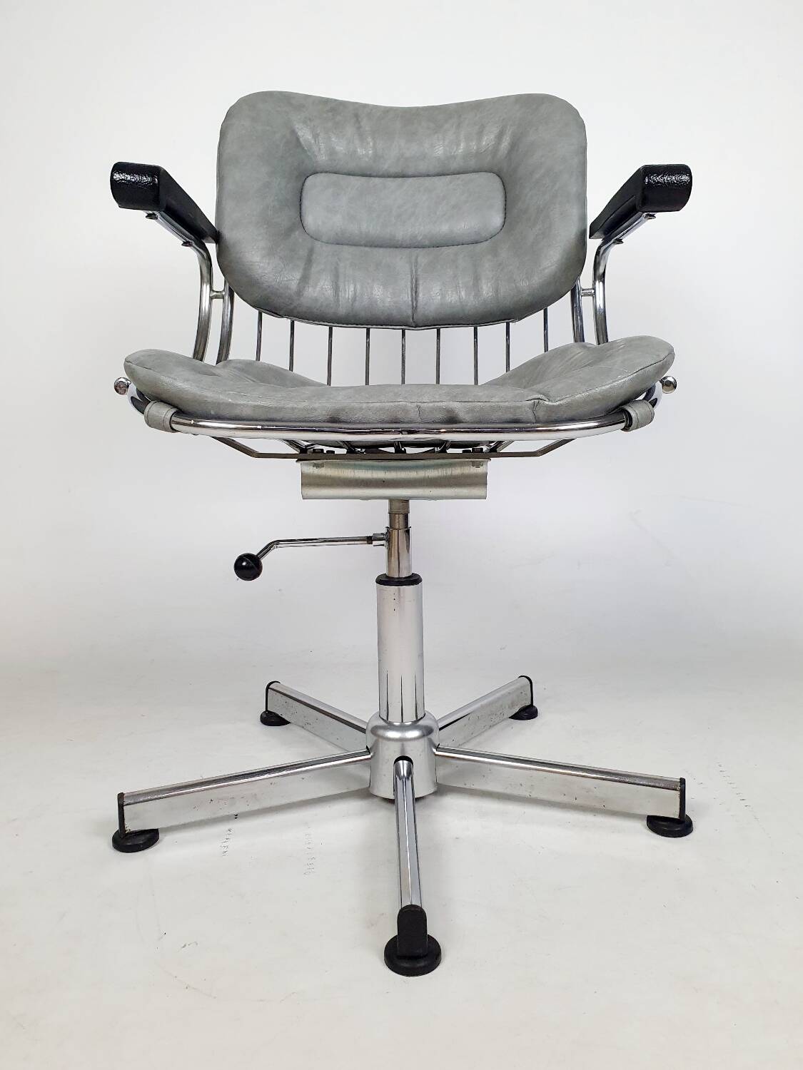 Vintage chrome swivel armchair