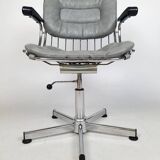 Vintage chrome swivel armchair