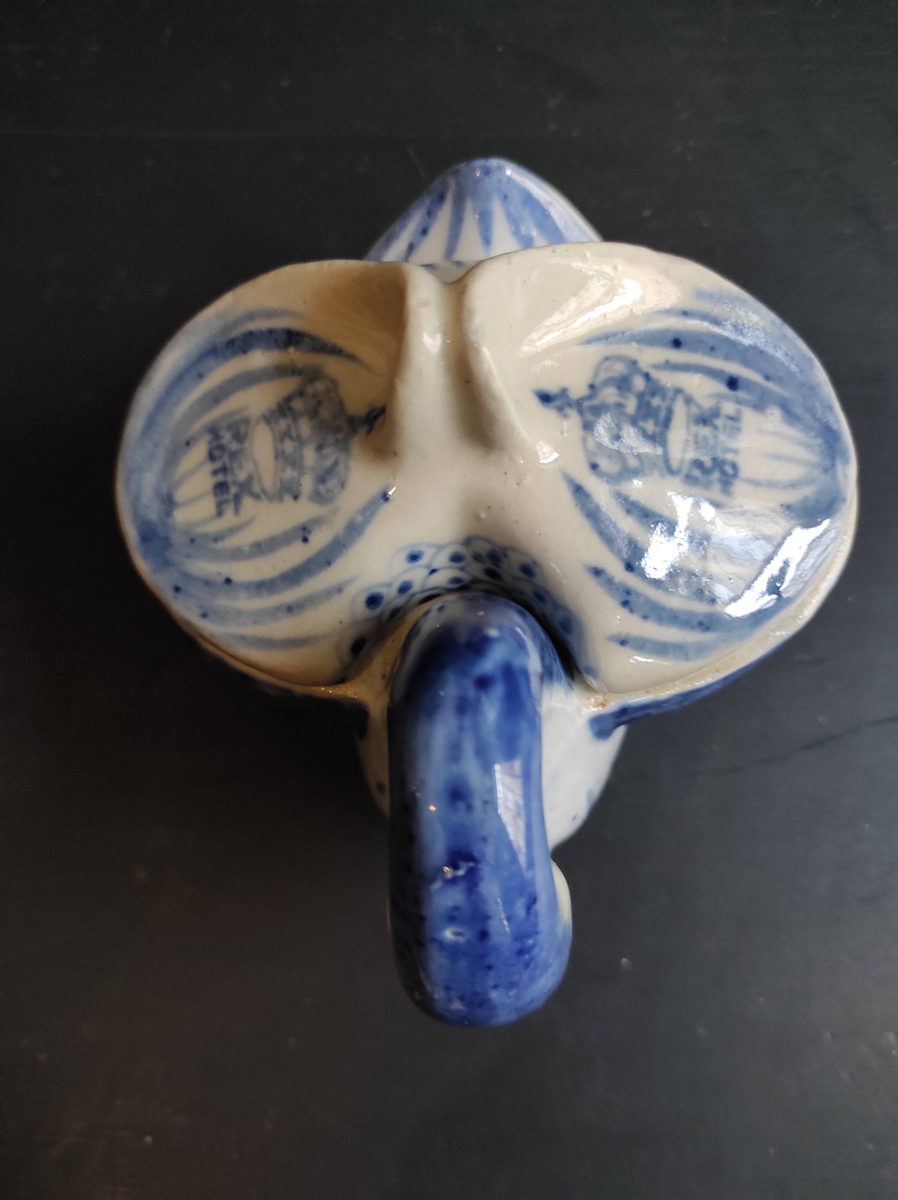 Vintage Vietnamese swan-shaped salt and pepper holder