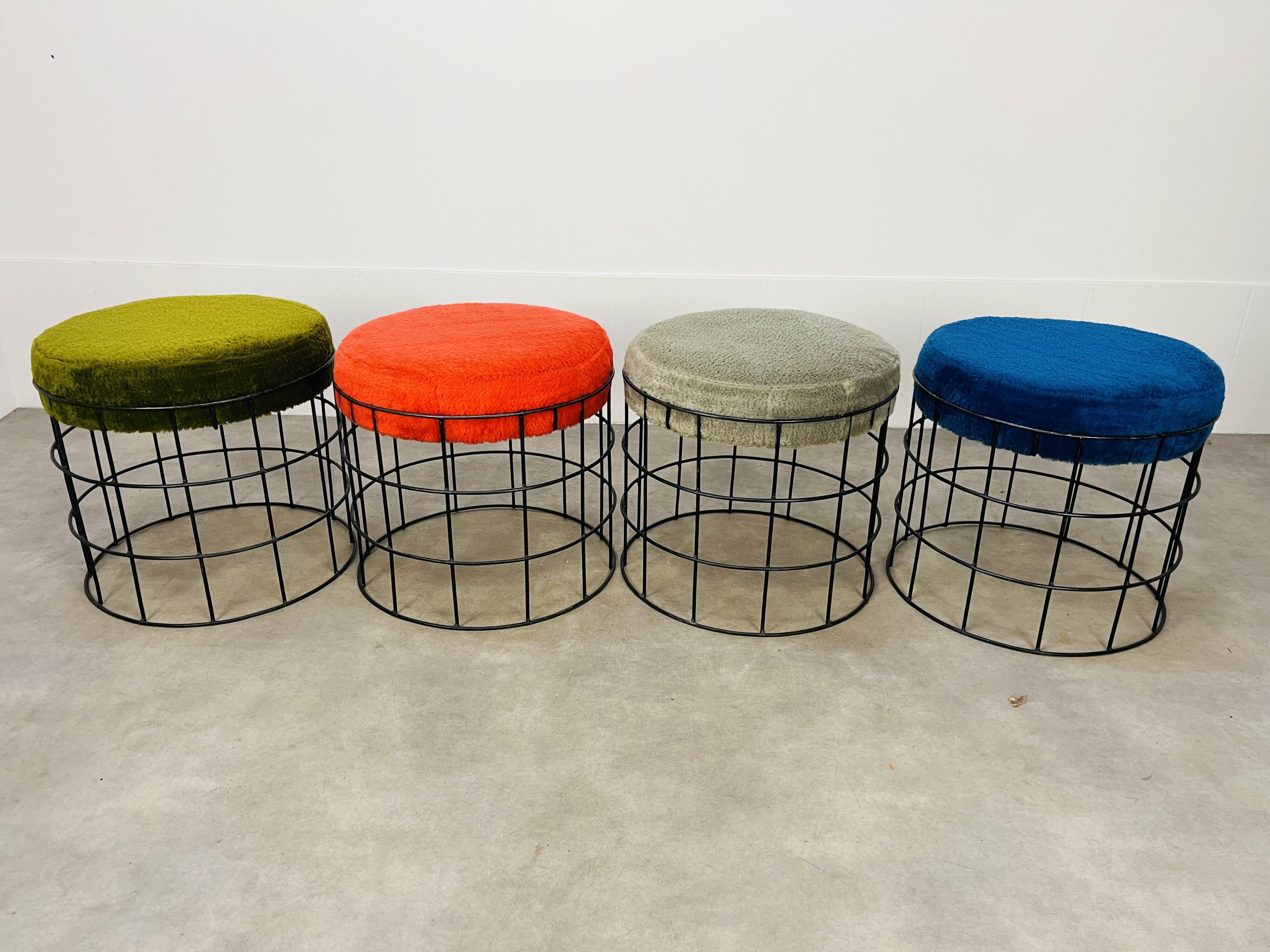 4 T1 stools by Verner Panton, 1960s design