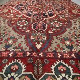 Tapis persan vintage en laine rouge tissée à la main - 211x306cm