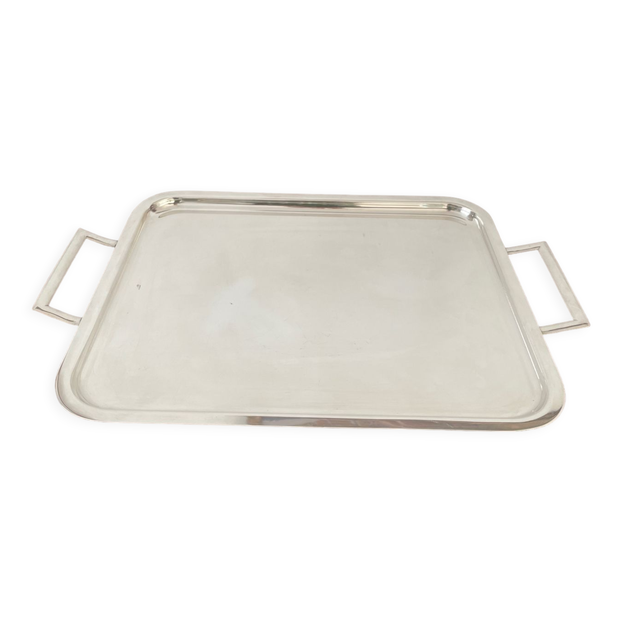 Tray in silver metal the Thistle 1950