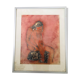 Lithograph: young woman coming out of the bath