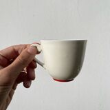 8 Limoges porcelain cups signed Vignaud