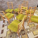 Set of 8 Scandinavian chairs from the 1970s