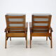 1930s Pair of Antonin Heythum Very Rare Armchairs + Stools, Czechoslovakia