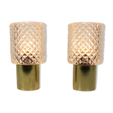 Pair of table lamps Kamenický Šenov, Preciosa, 1970's.