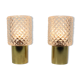 Pair of table lamps Kamenický Šenov, Preciosa, 1970's.