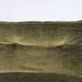70s corner sofa in green fabric