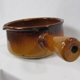 Enamelled terracotta pan