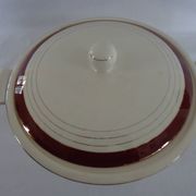 Opaque porcelain vegetable tureen/tureen from digoin sarreguemines, pasteur model