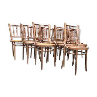 Set of 15 bistro chairs brasserie Fischel