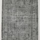 7x9 distressed black vintage rug, 205x292cm