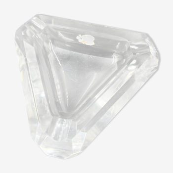 Triangular ashtray in val saint Lambert crystal