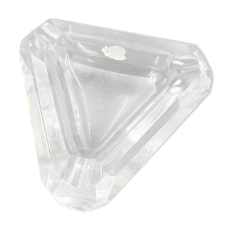 Triangular ashtray in val saint Lambert crystal