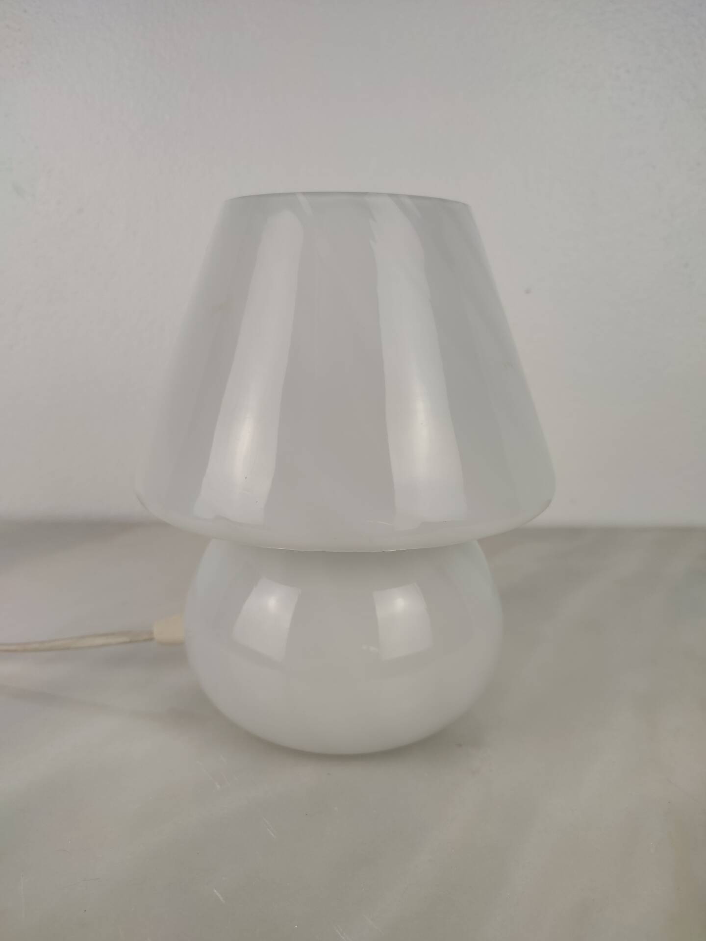 Lampe de table champignon en verre de Murano vintage
