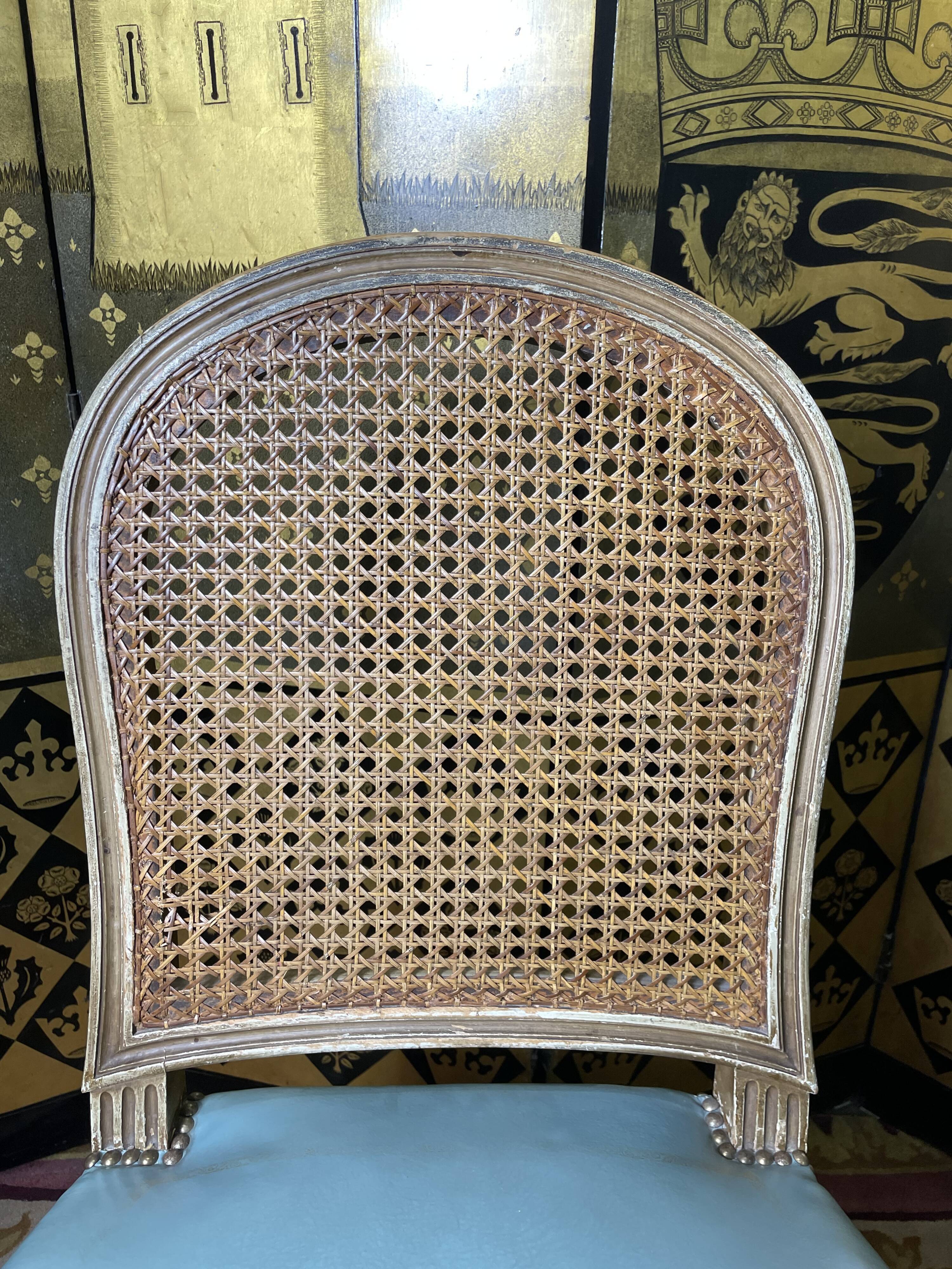 Suite of 6 Louis XVI style chairs signed Gouffé Paris