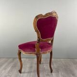 Ensemble chaise et repose-pieds de style louis xv, xixe siècle