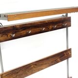 Large vintage rosewood coat rack with hooks made in the 60s