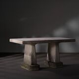 Raw concrete dining table, circa 1980