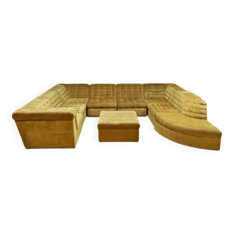 Vintage modular sofa XXL Laauser 'Mellow yellow'