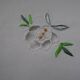 12 serviettes de table a broderies de fleurs 42 x 38 en lin