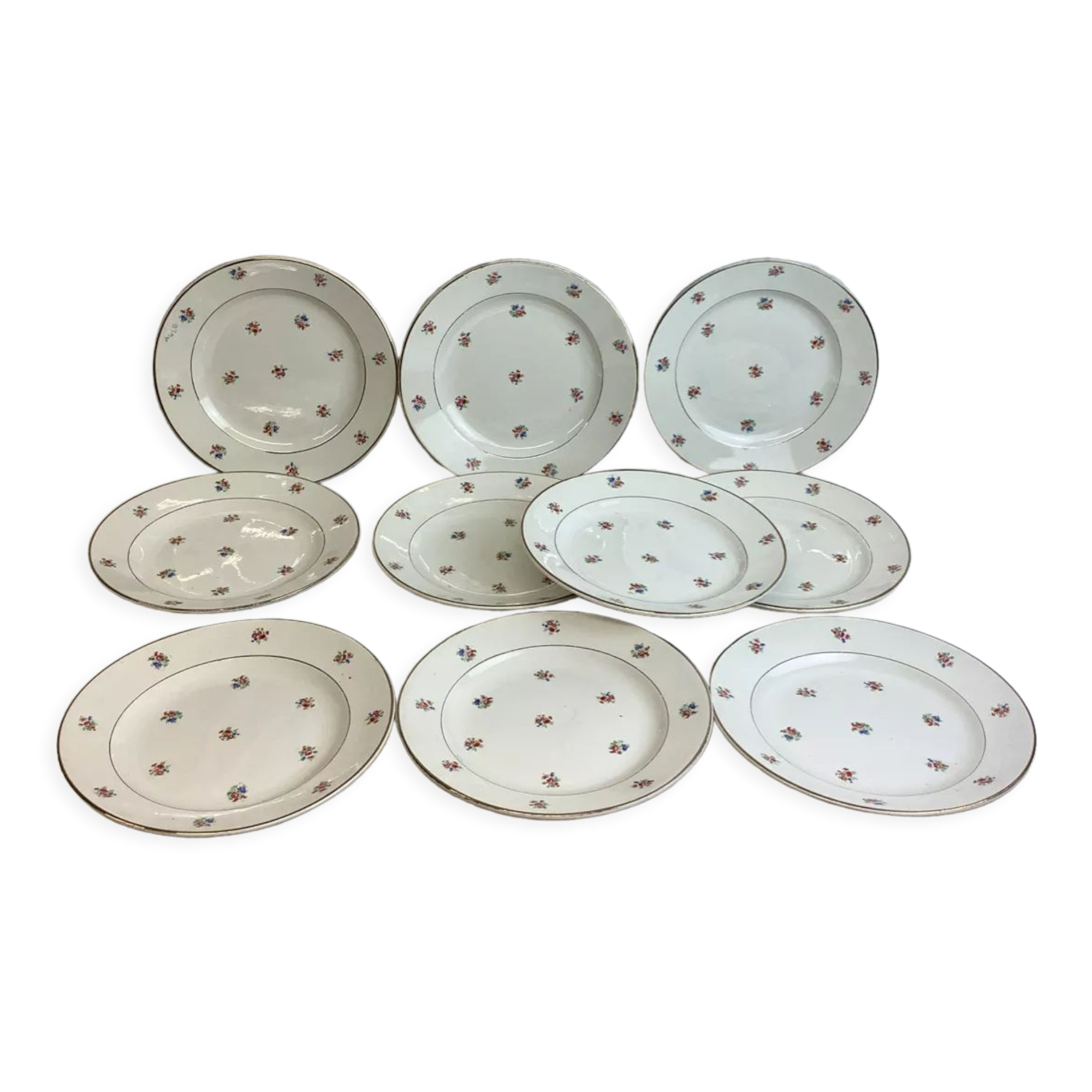 Vintage flat plates made in France Digoin