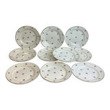 Vintage flat plates made in France Digoin