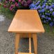 Vintage desk with beech compass legs with 3 drawers.