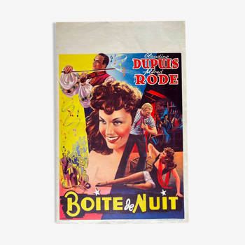 Affiche cinéma originale "Boite de nuit" 36x51cm 1951