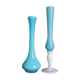 Duo de vases soliflores en opaline de foire vintages
