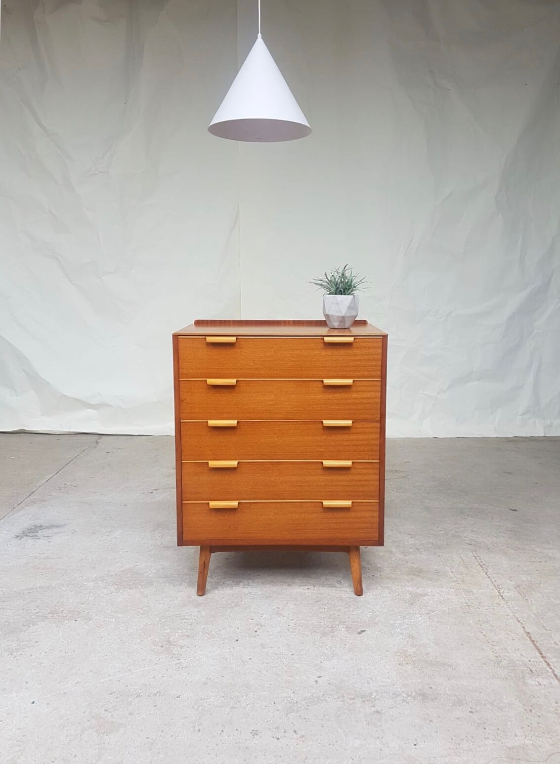 Walnut tallboy chest of drawers