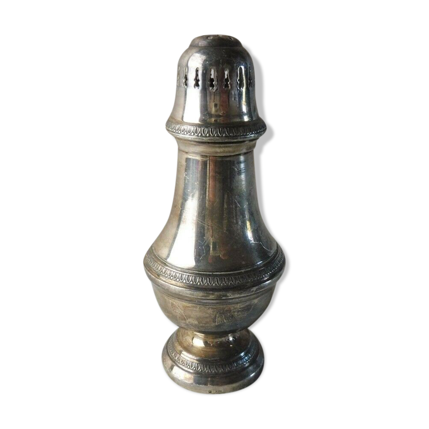 Old sprinkler, silver metal, SFAM hallmark