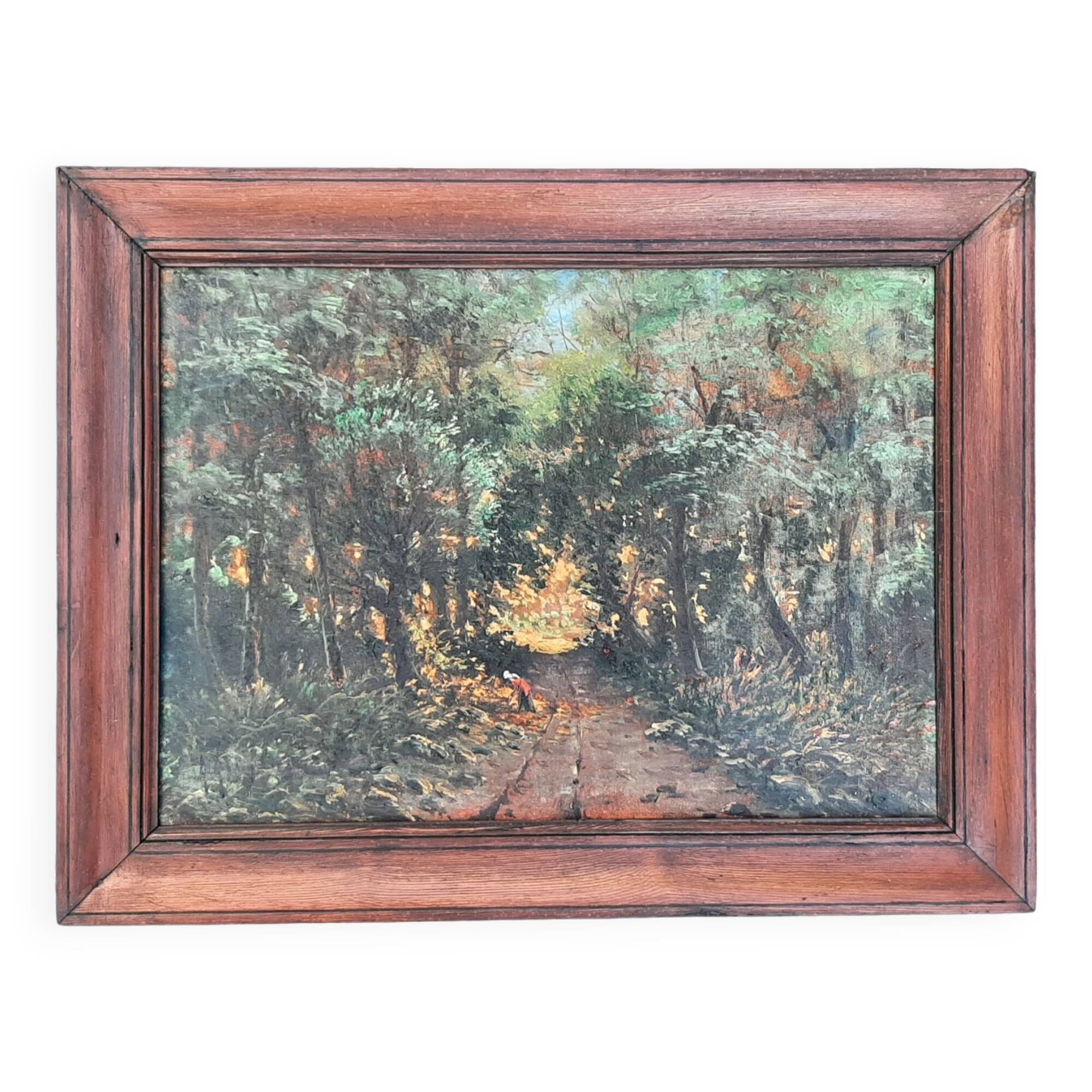 Lot of 2 units in perfect condition: 1 painting signed andré anglade + 1 painting signed aramis boucher