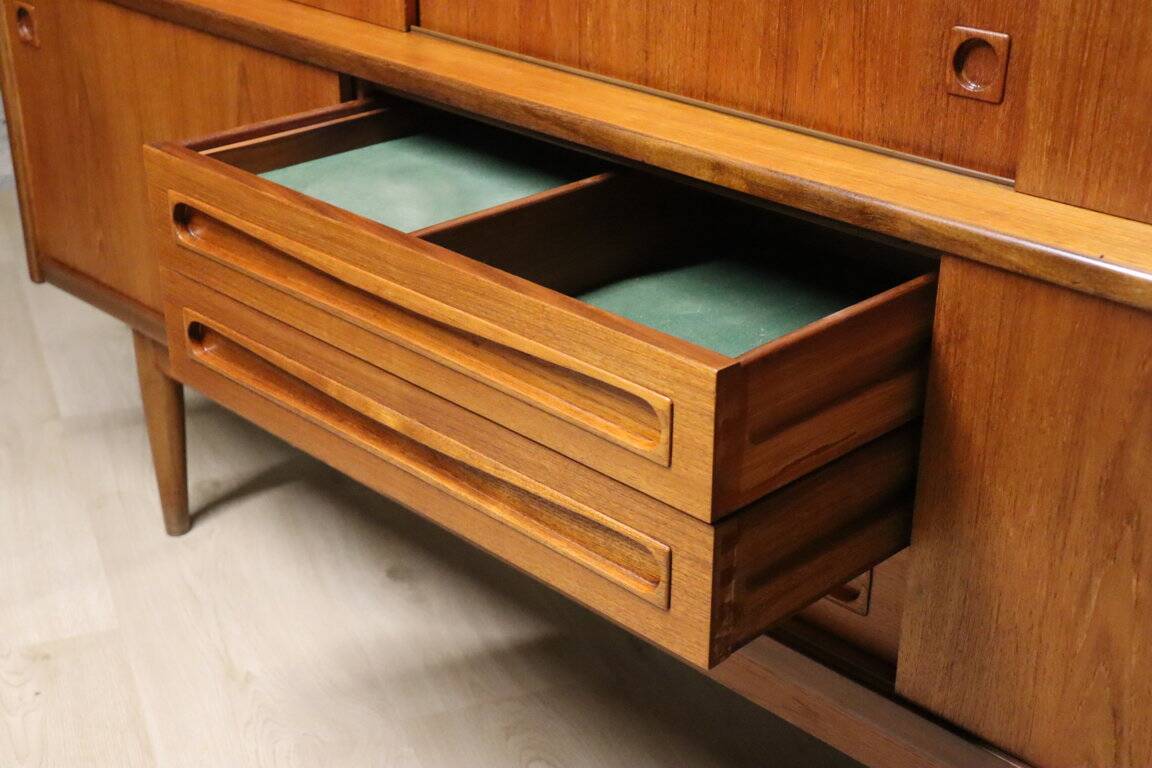 Enfilade haute scandinave édition Samcom en teck, 1960